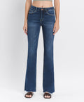 High Rise Raw Hem Bootcut Jeans