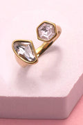 18K STAINLESS STEEL TARNISH FREE  RHINESTONE RINGS