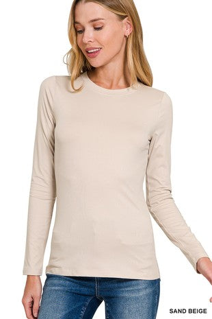 Microfiber Long Sleeve Tee {Sand Beige}
