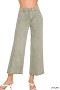 Frayed Denim Acid Washed Jeans