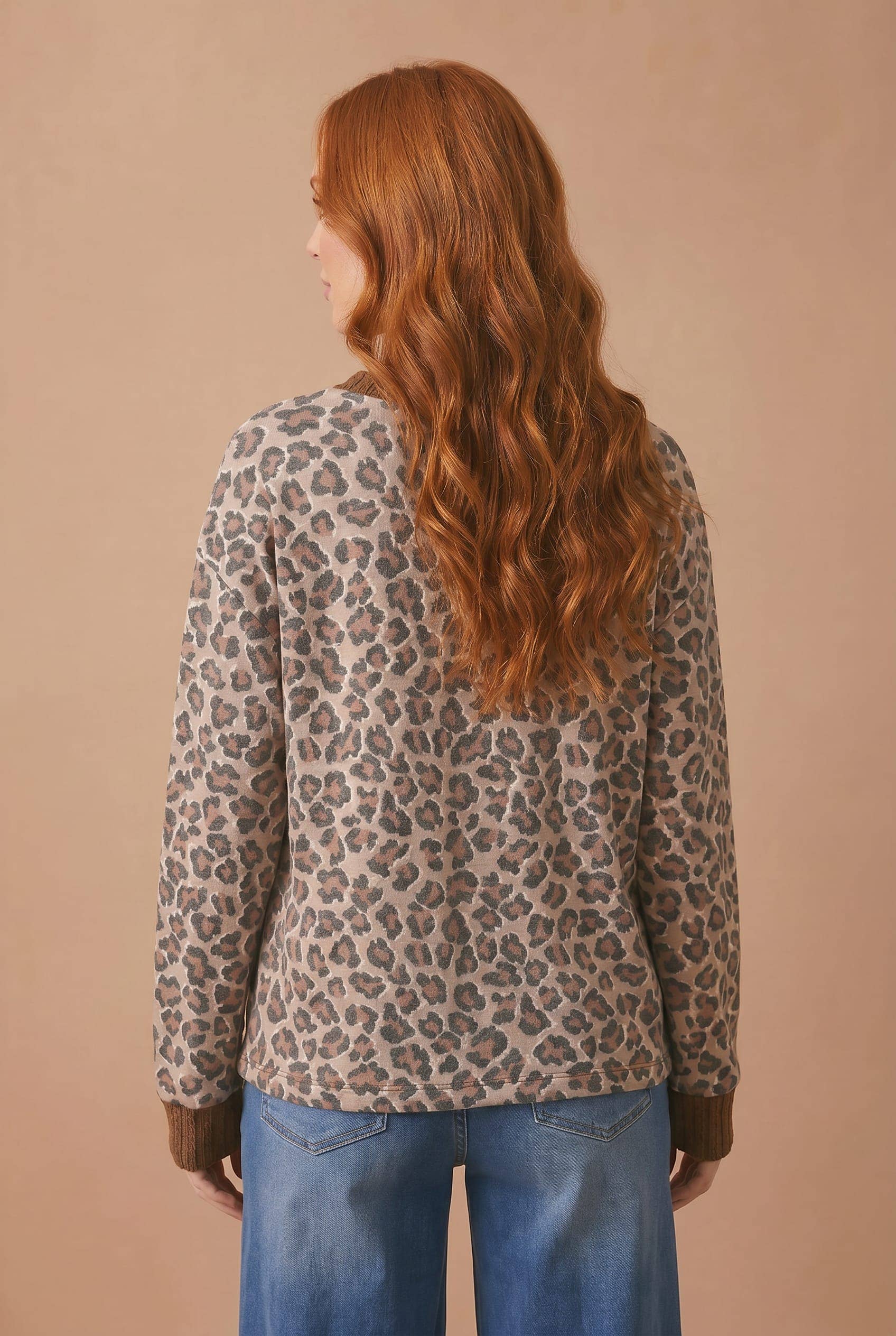 Leopard Print Button Cardigan