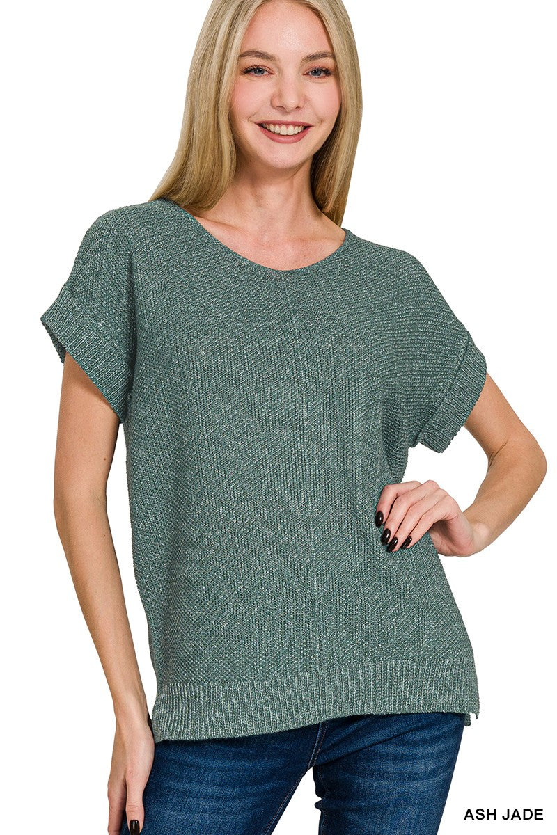 Waffle Knit Sweater {Ash Jade}