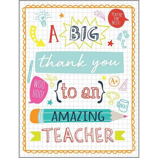 Thank You Greeting Card - Teacher