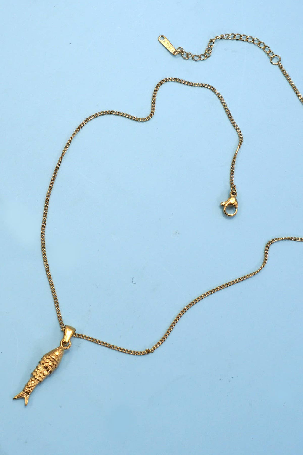 18K STAINLESS STEEL TARNISH FREE FISH NECKLACE