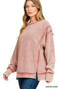 Winter Rose Ribbed Pullover