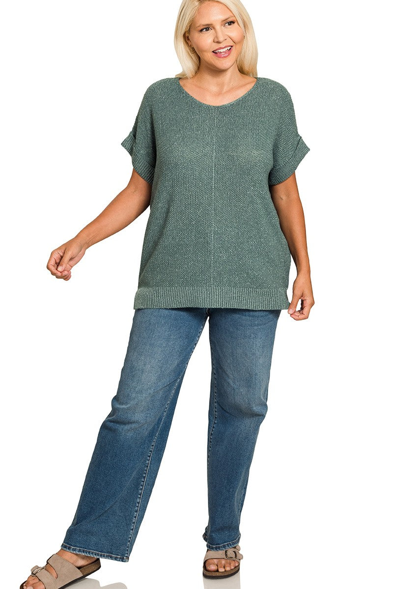 Waffle Knit Sweater {Ash Jade}