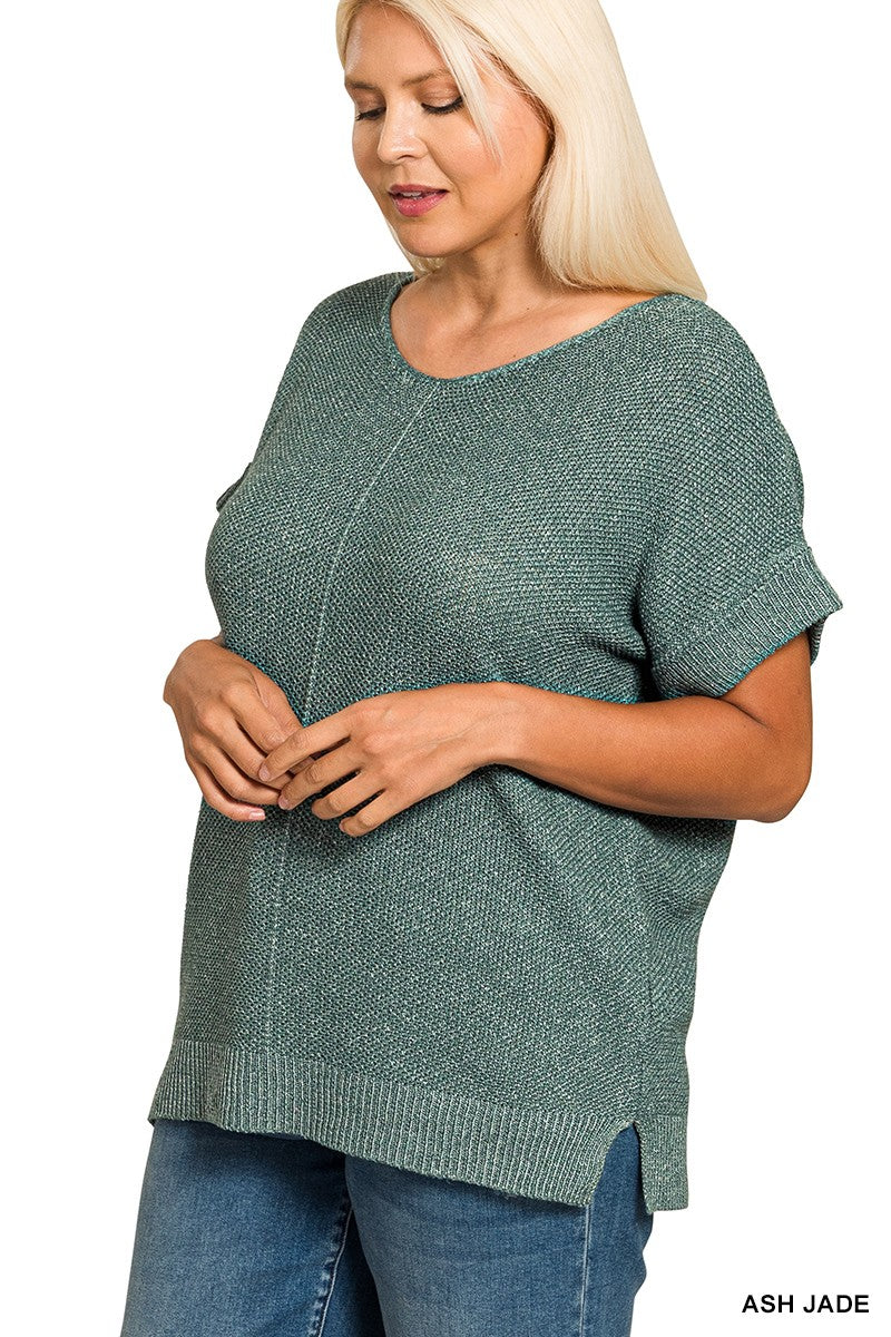 Waffle Knit Sweater {Ash Jade}