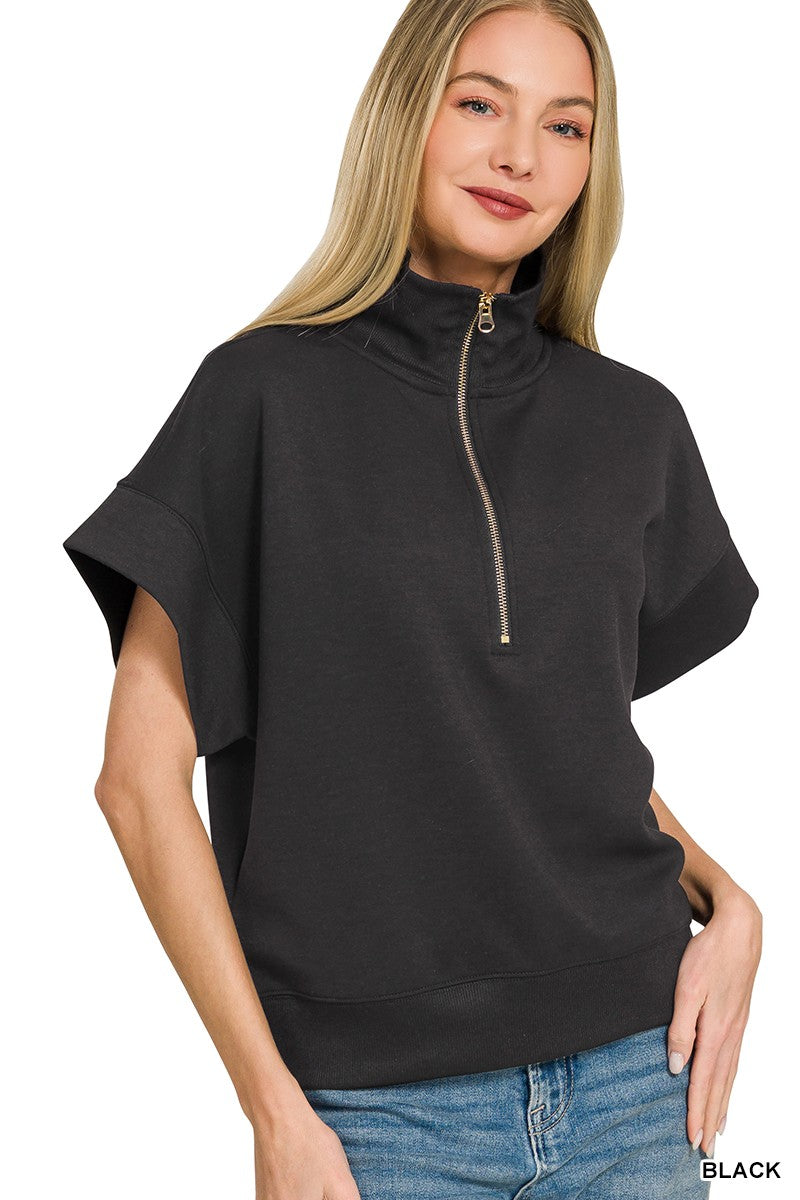 Half-Zip Short Sleeve Pullover