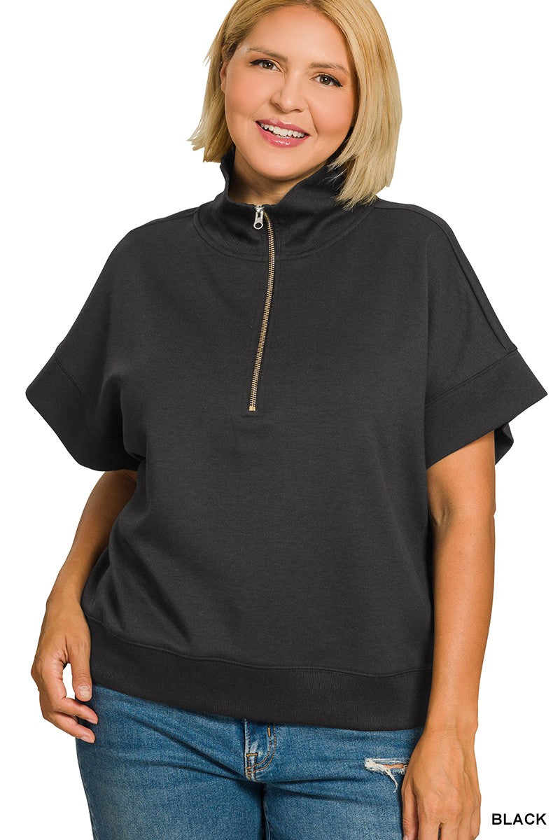 Half-Zip Short Sleeve Pullover