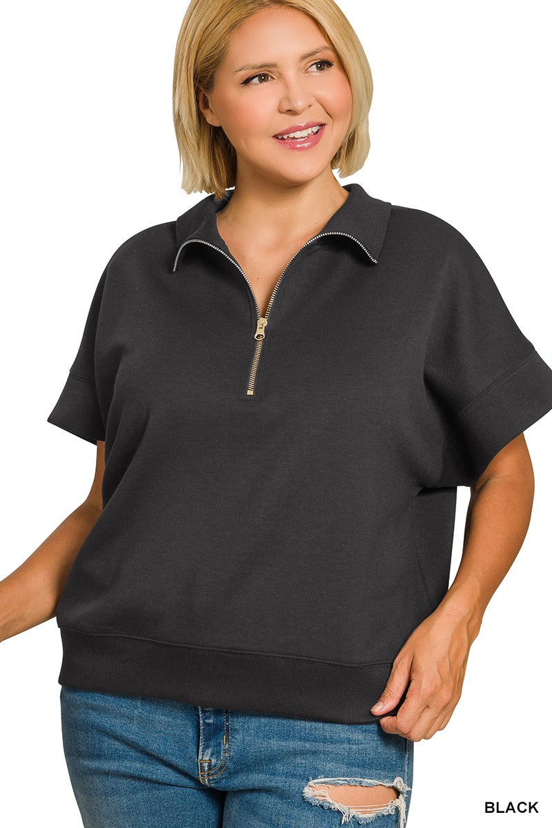 Half-Zip Short Sleeve Pullover