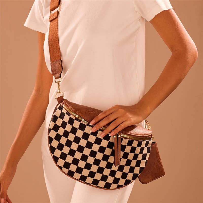Checkered Crossbody Bag
