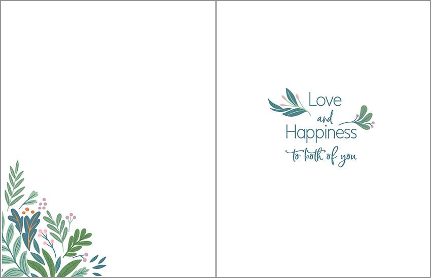 Wedding Greeting Card - Heart of Greens