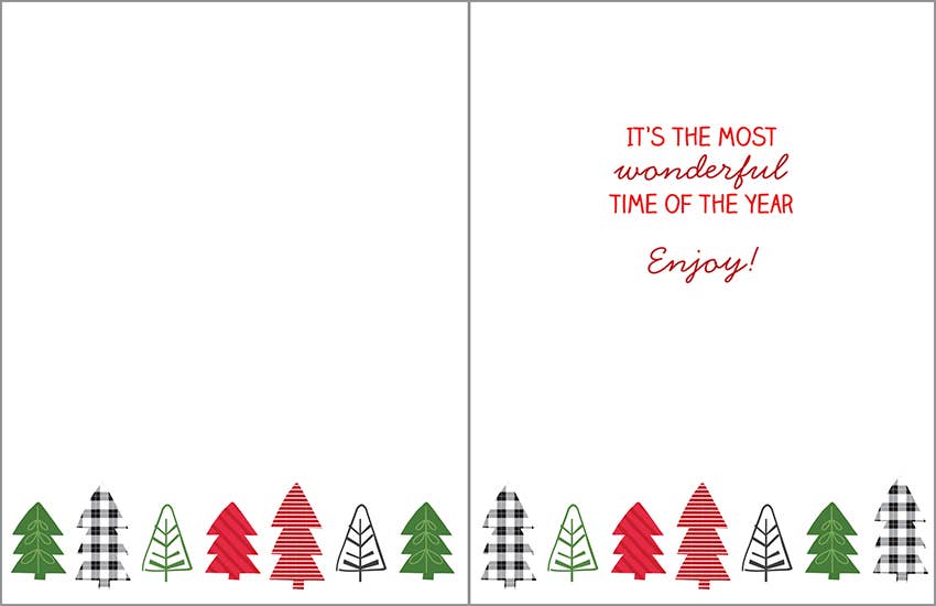 Christmas Card - Row Trees