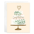 Wedding Greeting Card - Heart a Top Cake