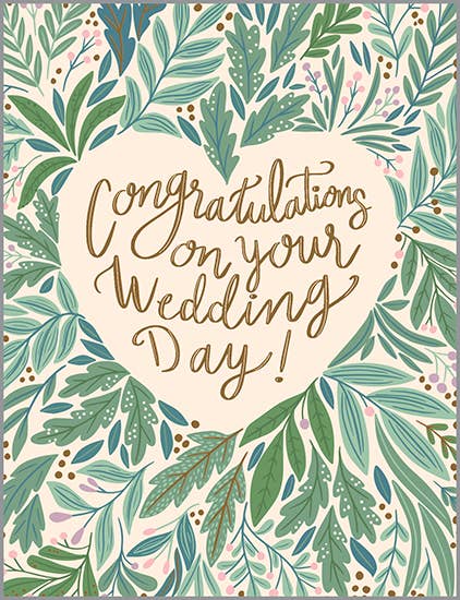 Wedding Greeting Card - Heart of Greens