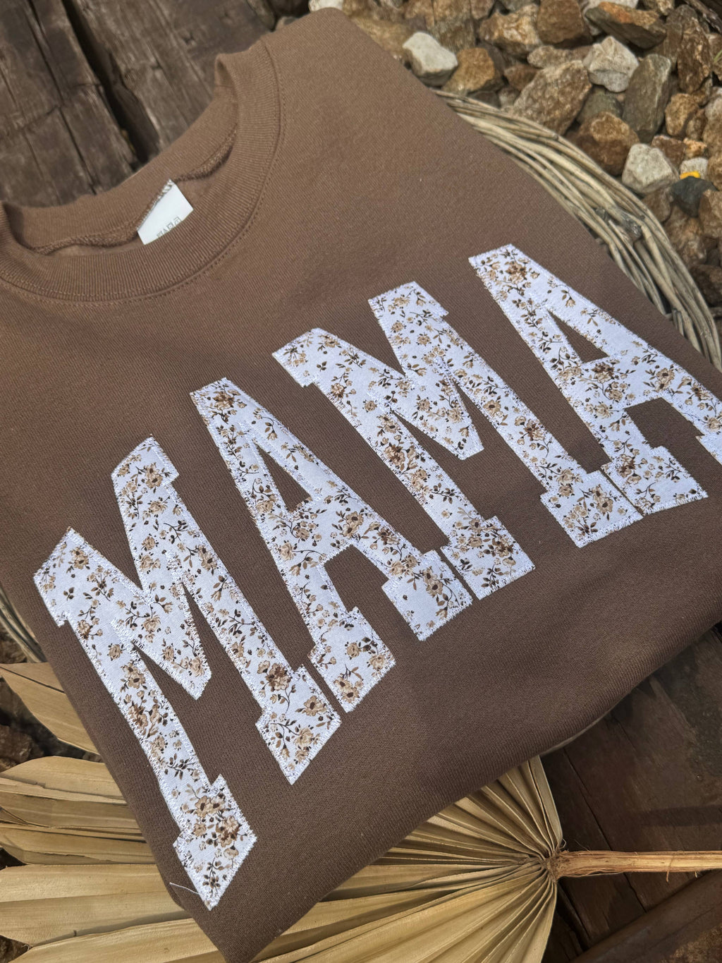 Floral Embroidered Mama Tee