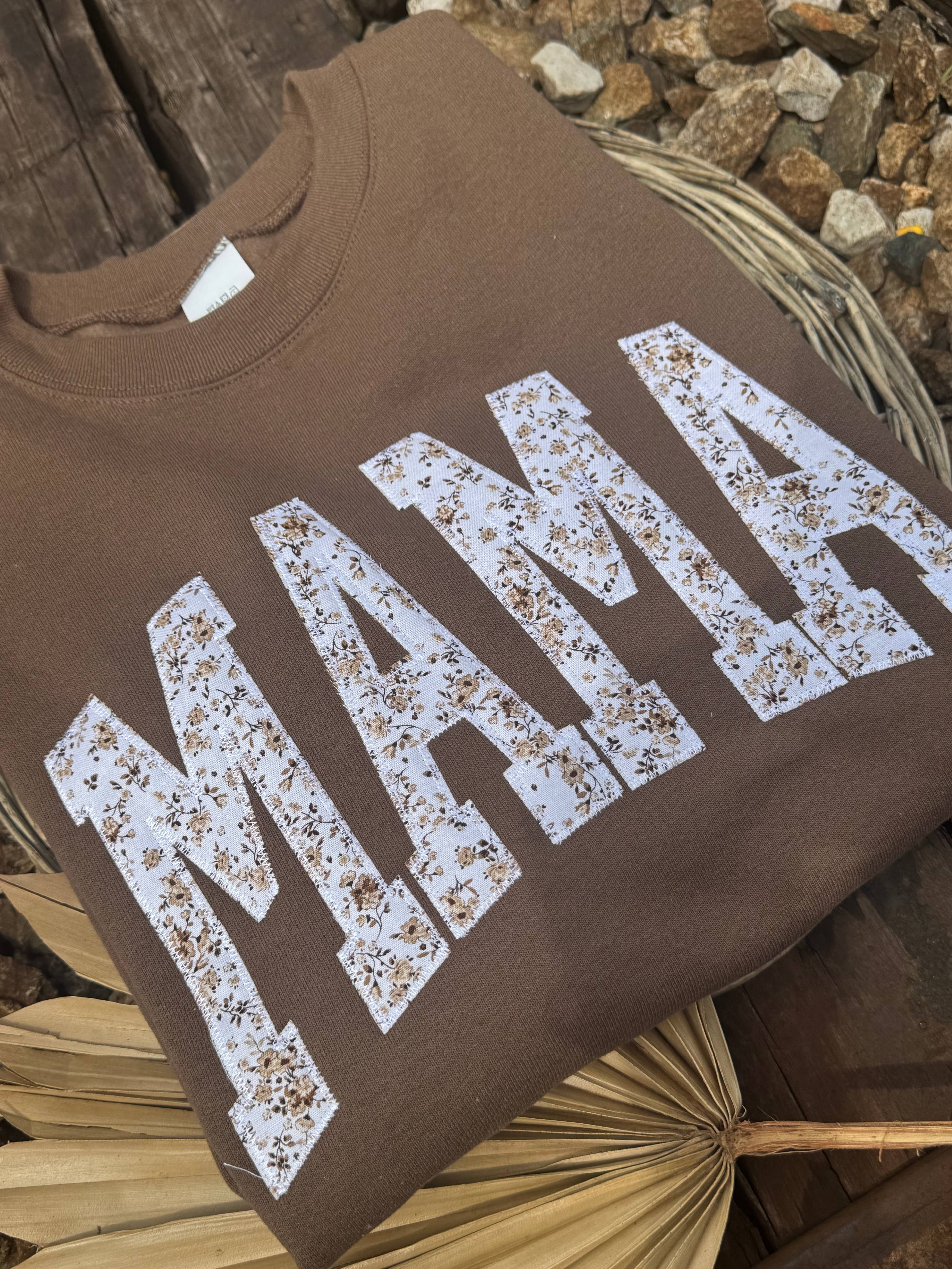 Floral Embroidered Mama Tee