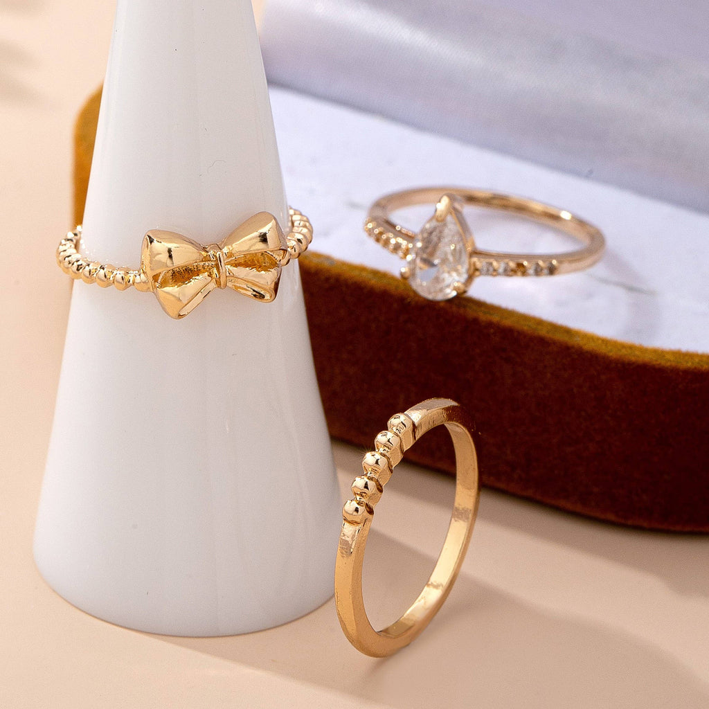 Multi Rhinestone Band Ring
