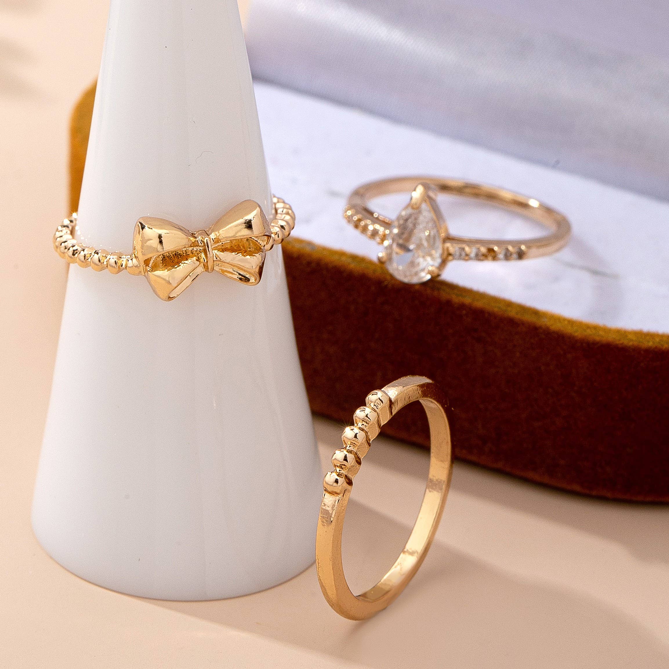 Multi Rhinestone Band Ring