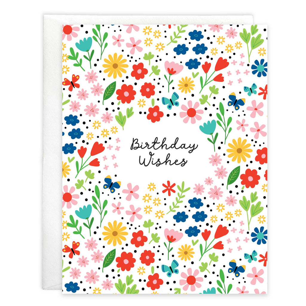 Birthday Greeting Card - Little Birthday Flowers