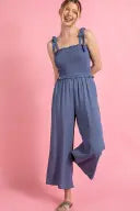 Smocked Babydoll Jumpsuit