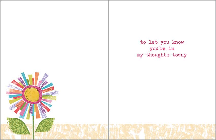 Thinking of You Greeting Card - Big Colorful Daisy