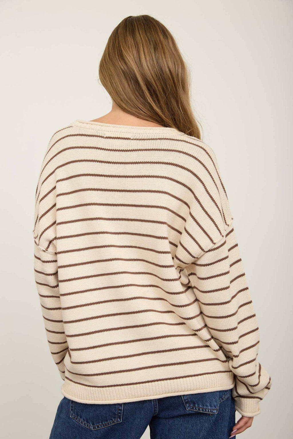 Stripe Crew Neck Sweater
