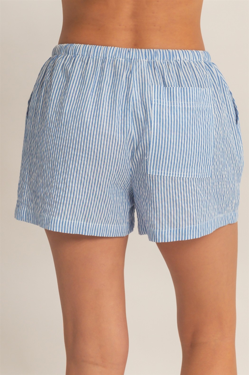 Pin Stripe Shorts {Blue}