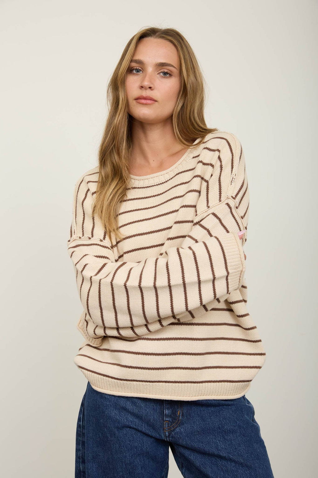 Stripe Crew Neck Sweater