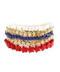 USA 5 Row Star Patriot Bracelet