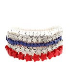 USA 5 Row Star Patriot Bracelet