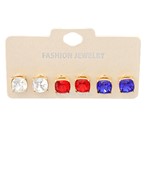 Square Glass Bead Studs Set