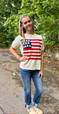 American Flag Sweater