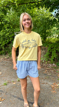 Catch Ya Later Crop Graphic Tee {Butter}