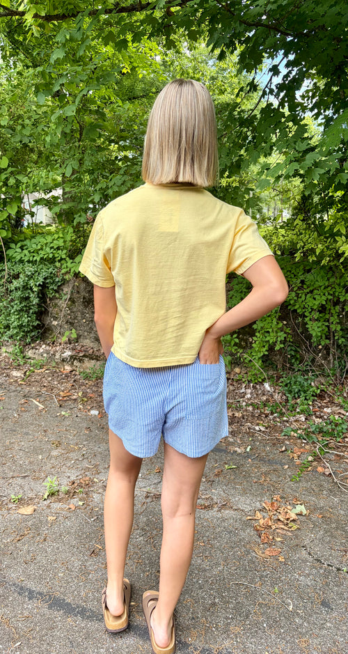 Catch Ya Later Crop Graphic Tee {Butter}