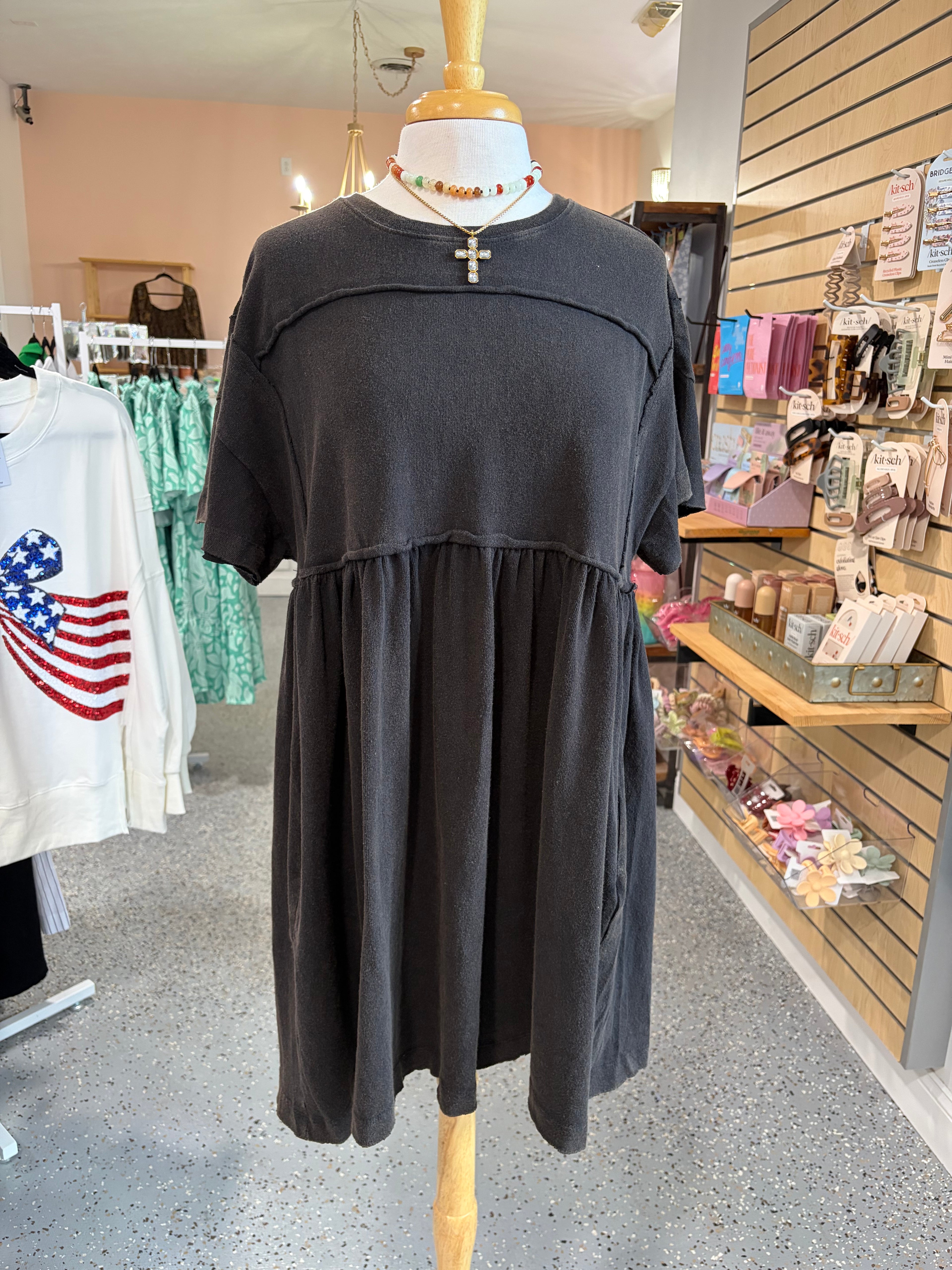 Mineral Washed Mini Dress