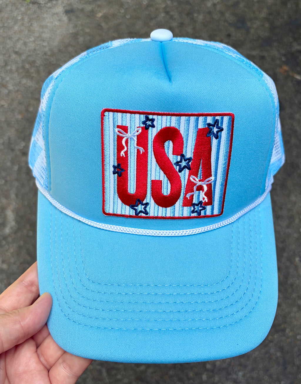USA Embroidered Patch Foam Trucker Hat
