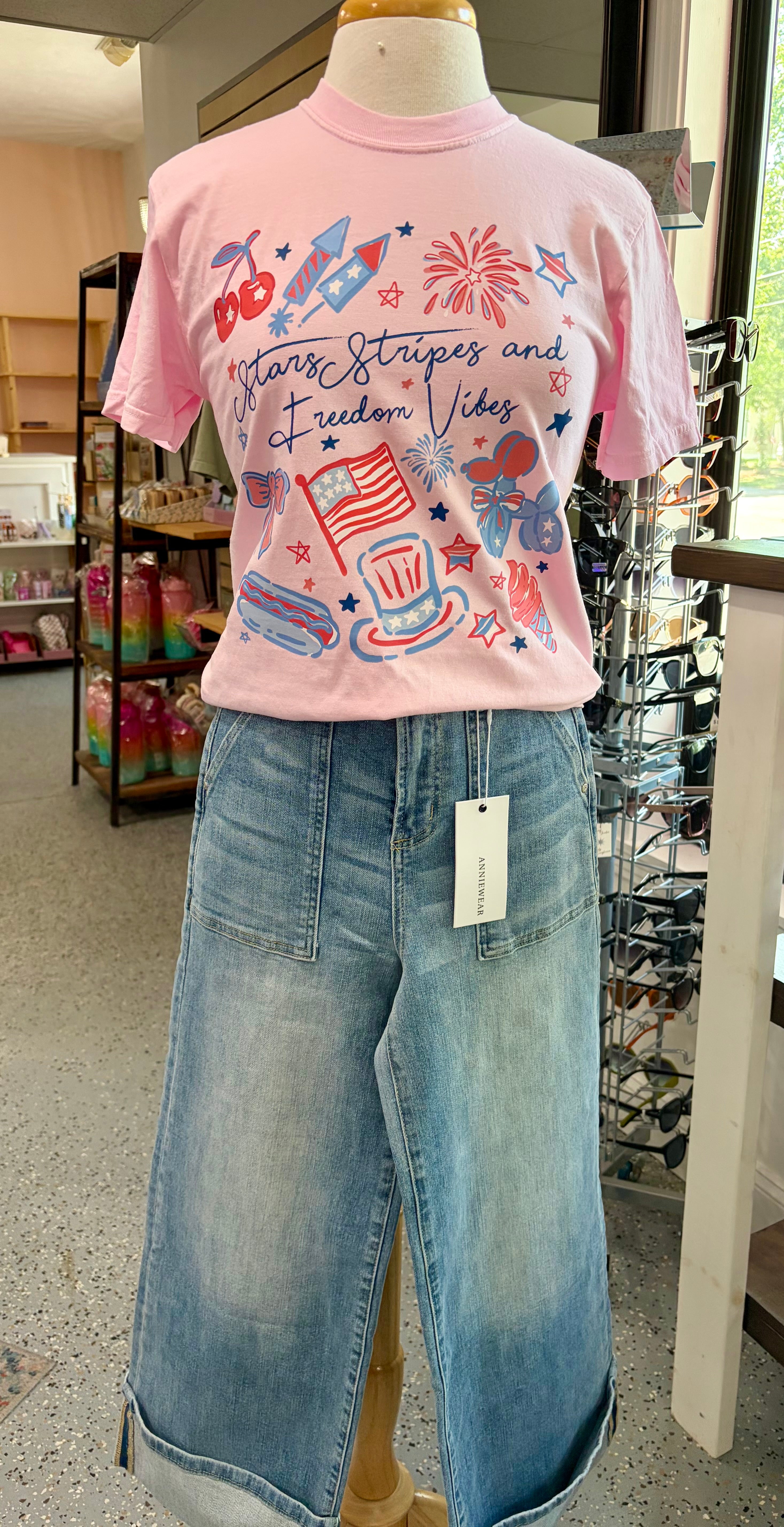 Stars, Stripes &  Freedom Vibes Tee