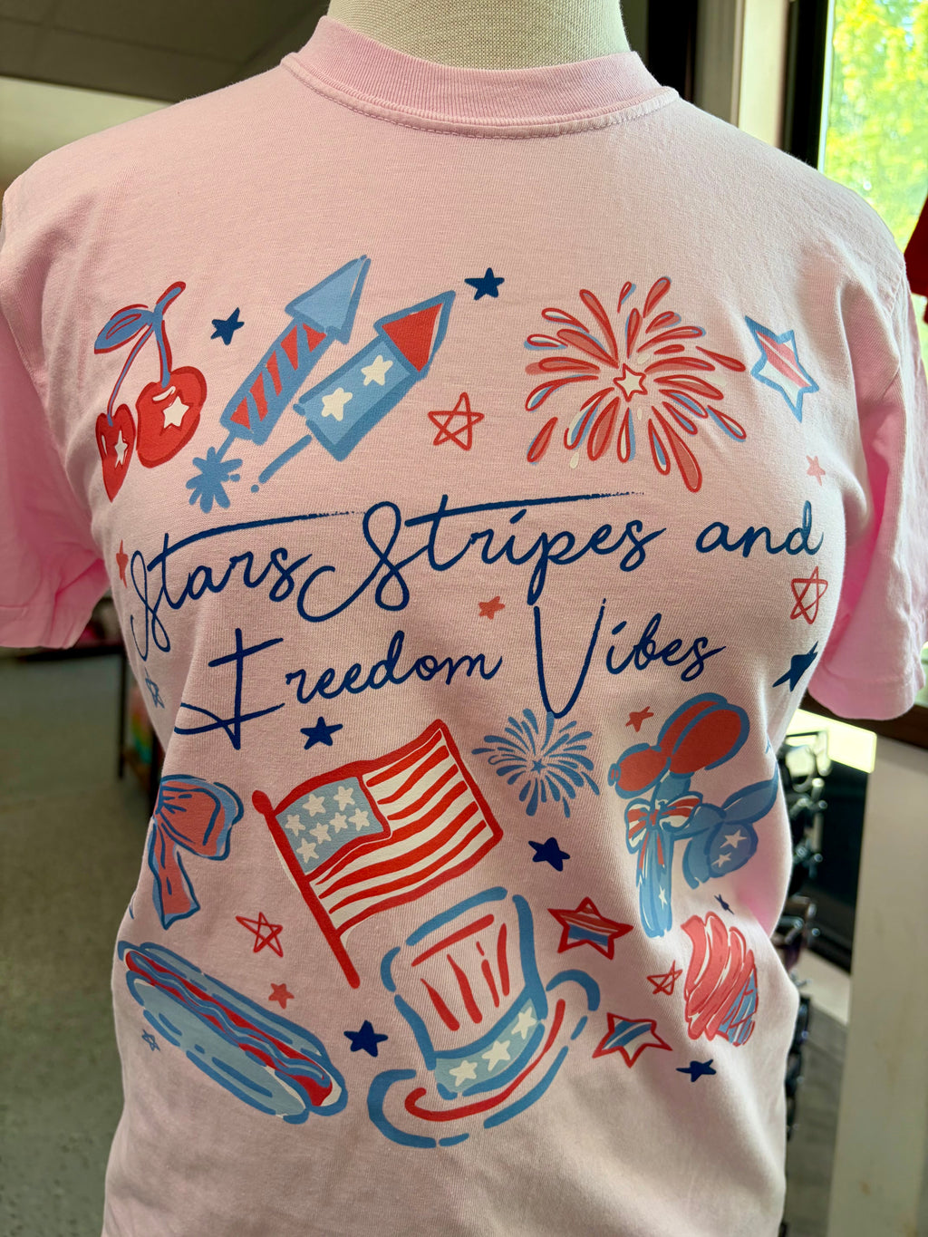 Stars, Stripes &  Freedom Vibes Tee