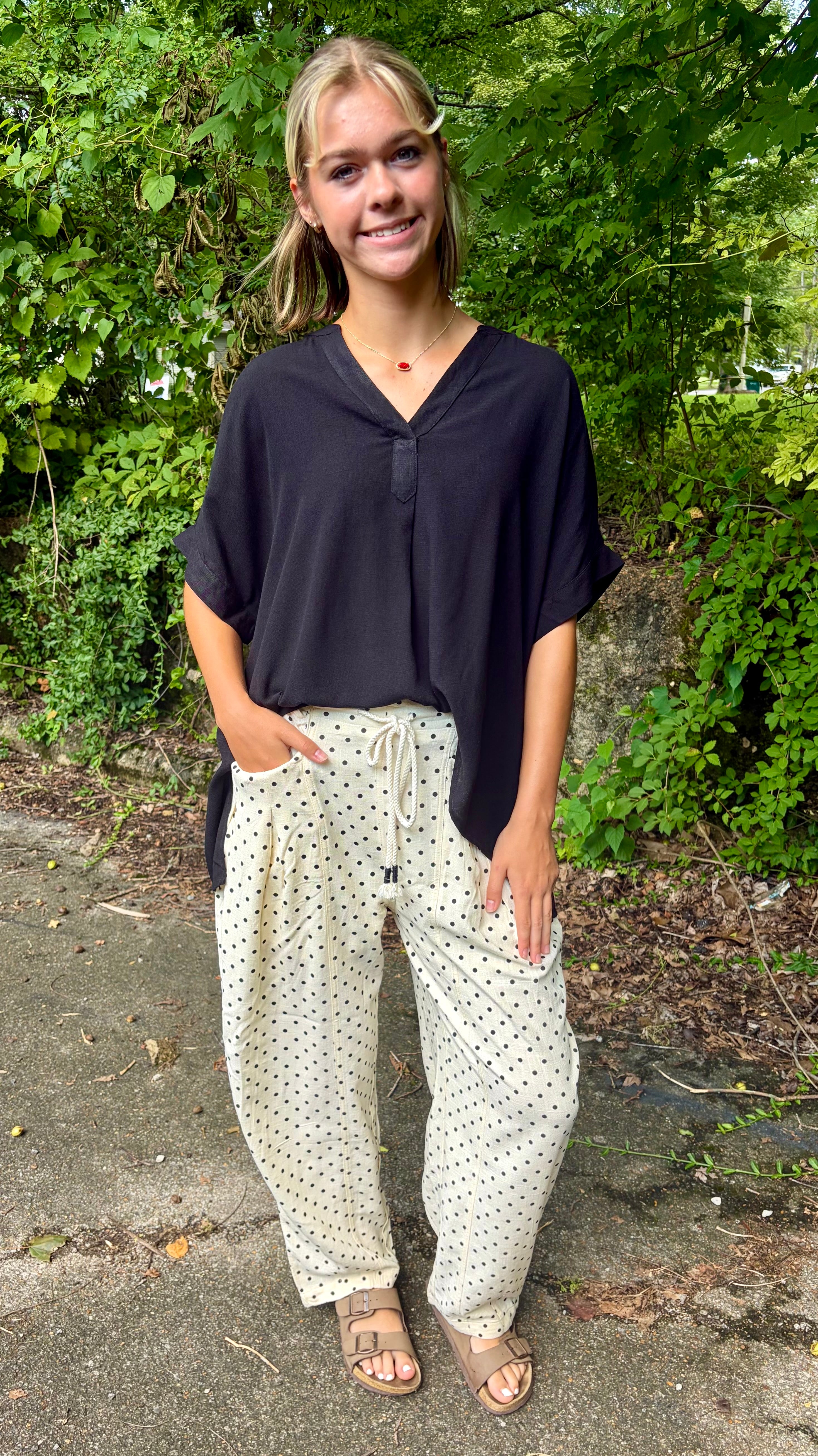 High Low Short Sleeve Blouse