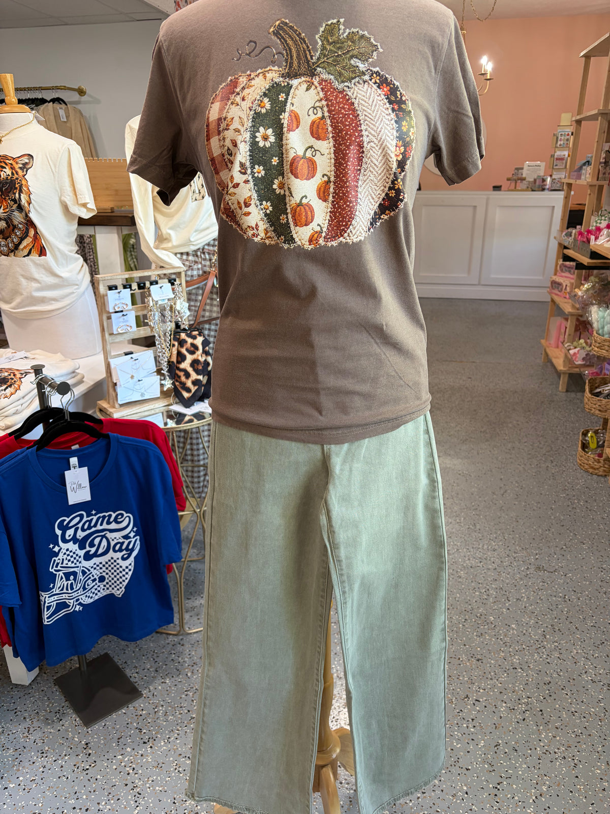 Rustic Floral Pumpkin Graphic Tee