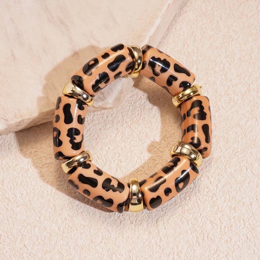 Leopard Stretch Cord Bracelet