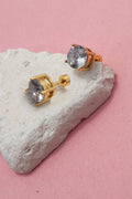 STAINLESS STEEL SCREW BACK POST STUD EARRINGS