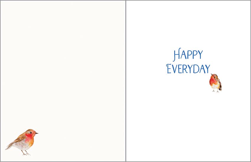 Birthday Greeting Card - Songbird Pattern