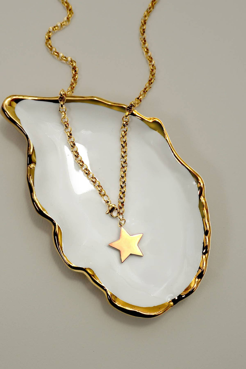 18K STAINLESS STAR NECKLACE
