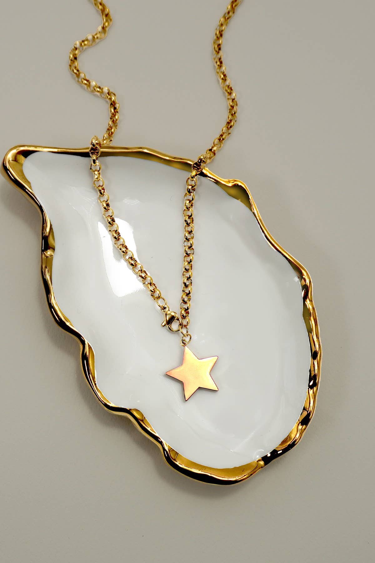 18K STAINLESS STAR NECKLACE