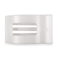 Coconut White Large Flat Rectangle Hair Clip