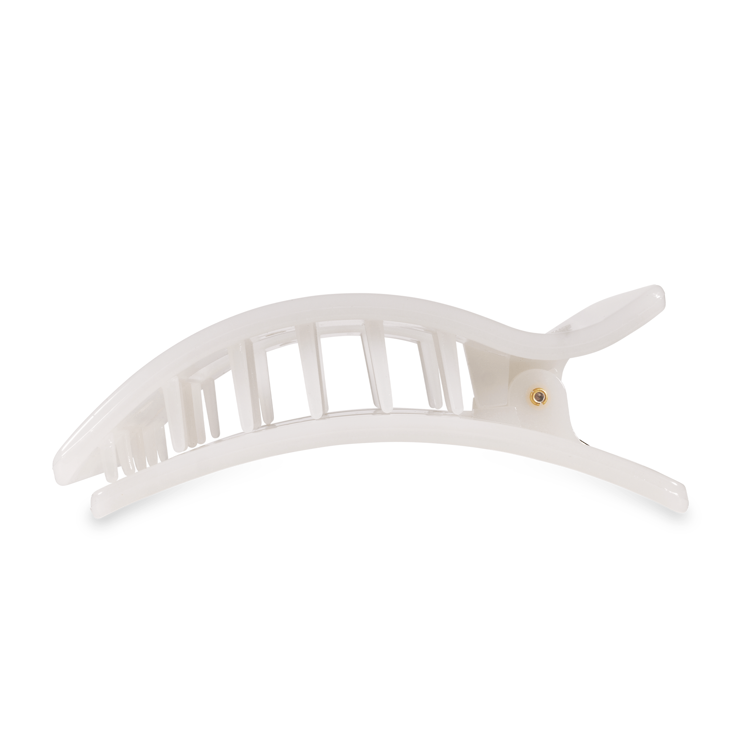 Coconut White Large Flat Rectangle Hair Clip