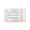 Coconut White Medium Flat Rectangle Hair Clip