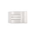 Coconut White Small Flat Rectangle Hair Clip